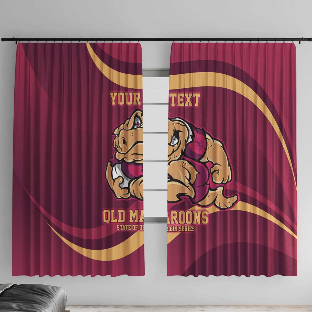 Custom QLD Maroons Cane Toad Window Curtain Queensland Origin No2
