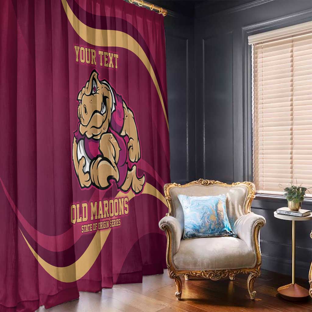 Custom QLD Maroons Cane Toad Window Curtain Queensland Origin No2
