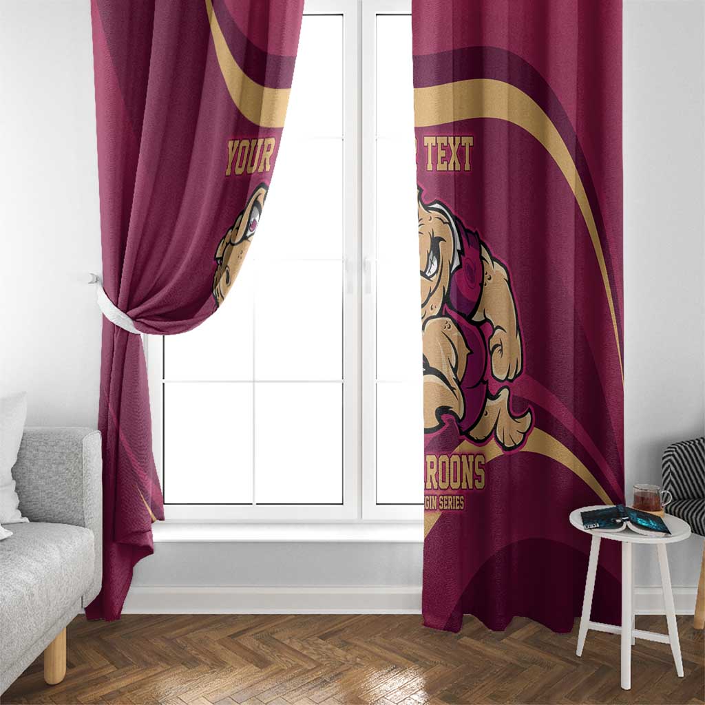 Custom QLD Maroons Cane Toad Window Curtain Queensland Origin No2