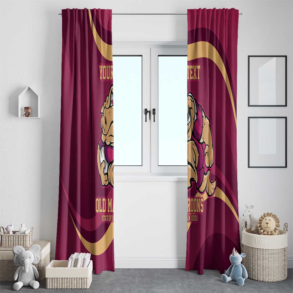 Custom QLD Maroons Cane Toad Window Curtain Queensland Origin No2