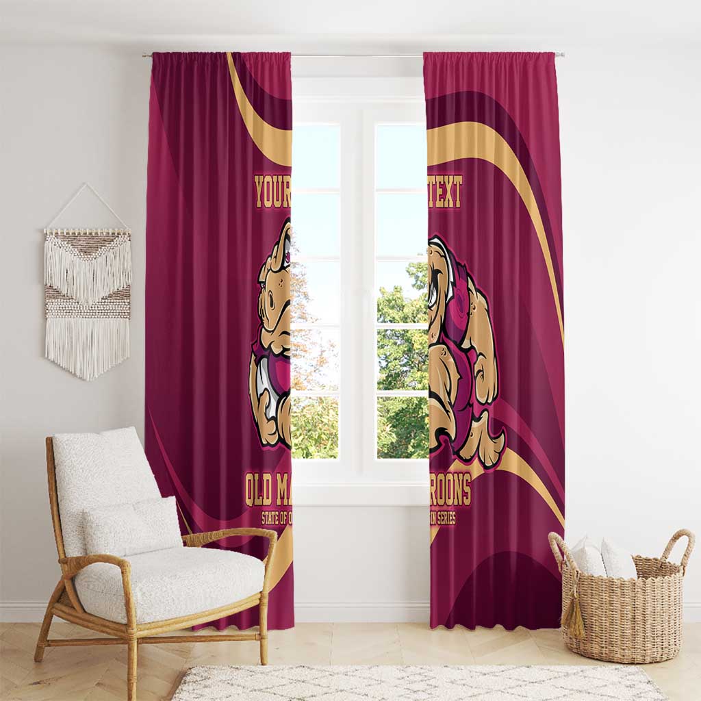 Custom QLD Maroons Cane Toad Window Curtain Queensland Origin No2