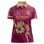 Custom QLD Maroons Cane Toad Women Polo Shirt Queensland Origin No2