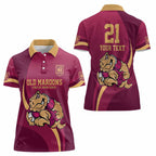 Custom QLD Maroons Cane Toad Women Polo Shirt Queensland Origin No2
