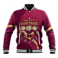 Custom QLD Maroons Cane Toad Baseball Jacket Queensland Origin No3