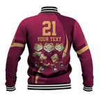 Custom QLD Maroons Cane Toad Baseball Jacket Queensland Origin No3