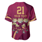 Custom QLD Maroons Cane Toad Baseball Jersey Queensland Origin No3