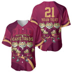 Custom QLD Maroons Cane Toad Baseball Jersey Queensland Origin No3
