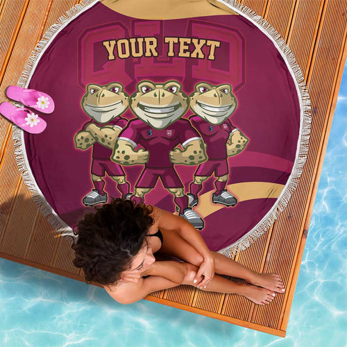 Custom QLD Maroons Cane Toad Beach Blanket Queensland Origin No3