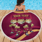 Custom QLD Maroons Cane Toad Beach Blanket Queensland Origin No3