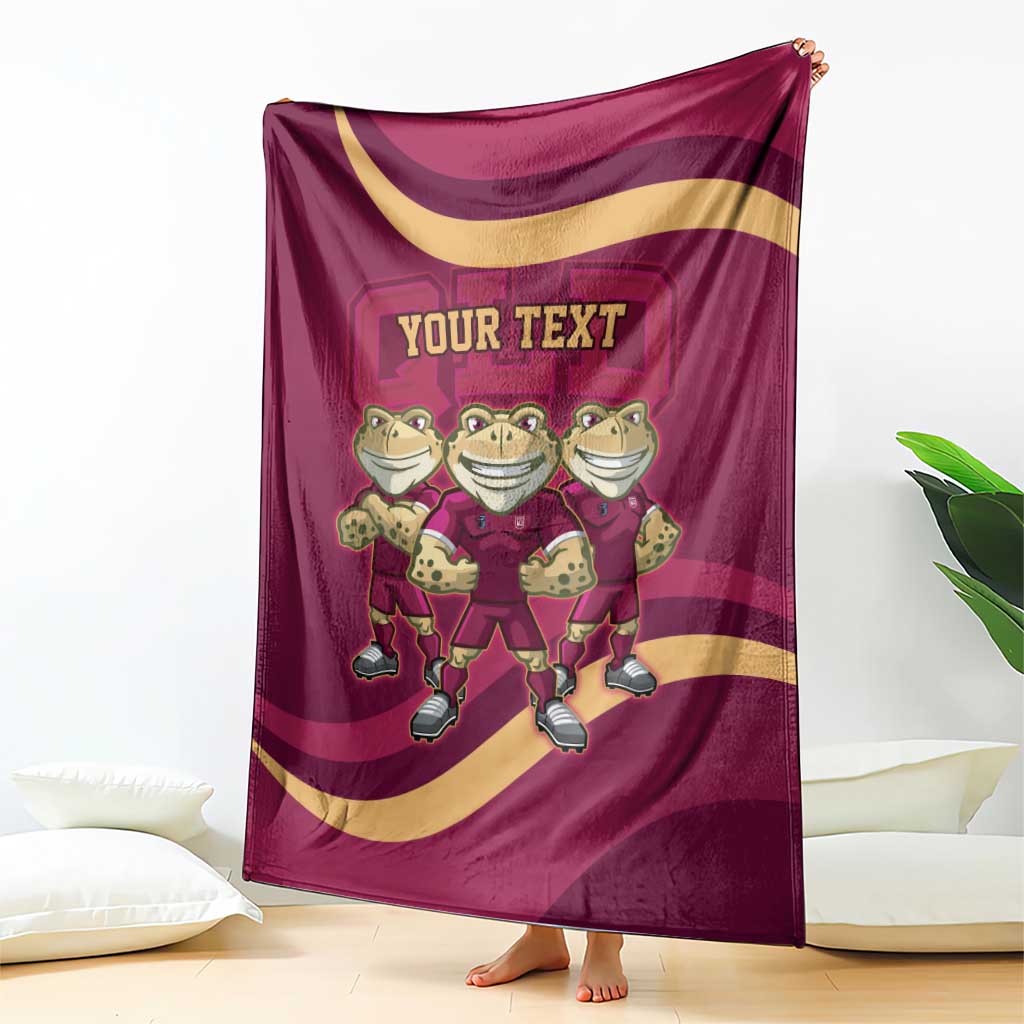 Custom QLD Maroons Cane Toad Blanket Queensland Origin No3
