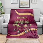 Custom QLD Maroons Cane Toad Blanket Queensland Origin No3