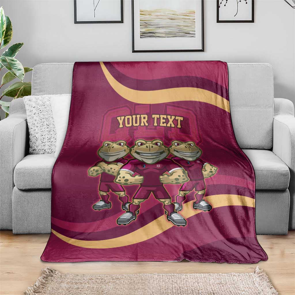 Custom QLD Maroons Cane Toad Blanket Queensland Origin No3