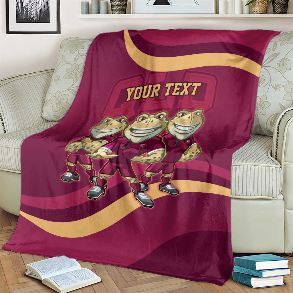 Custom QLD Maroons Cane Toad Blanket Queensland Origin No3