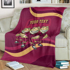 Custom QLD Maroons Cane Toad Blanket Queensland Origin No3