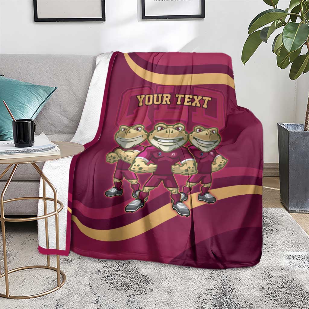 Custom QLD Maroons Cane Toad Blanket Queensland Origin No3