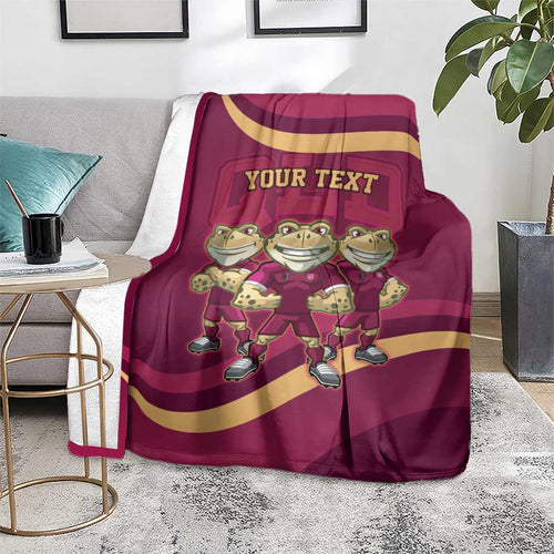 Custom QLD Maroons Cane Toad Blanket Queensland Origin No3