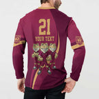 Custom QLD Maroons Cane Toad Button Sweatshirt Queensland Origin No3