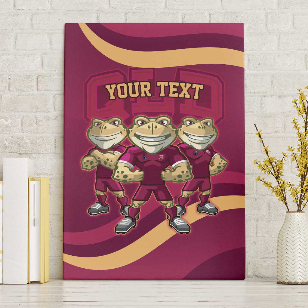 Custom QLD Maroons Cane Toad Canvas Wall Art Queensland Origin No3