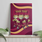 Custom QLD Maroons Cane Toad Canvas Wall Art Queensland Origin No3