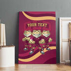 Custom QLD Maroons Cane Toad Canvas Wall Art Queensland Origin No3