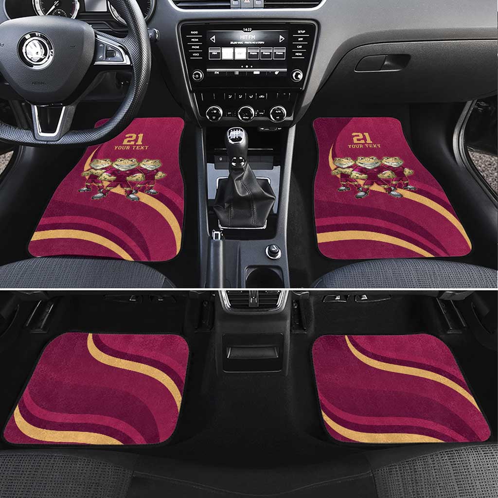 Custom QLD Maroons Cane Toad Car Mats Queensland Origin No3