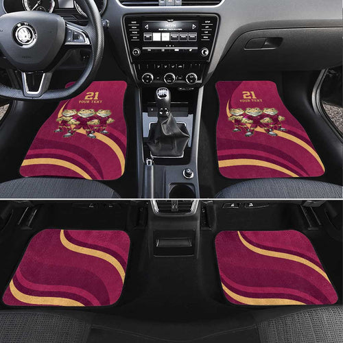Custom QLD Maroons Cane Toad Car Mats Queensland Origin No3