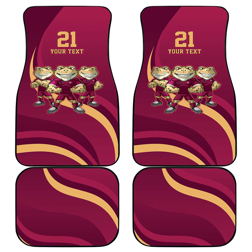 Custom QLD Maroons Cane Toad Car Mats Queensland Origin No3