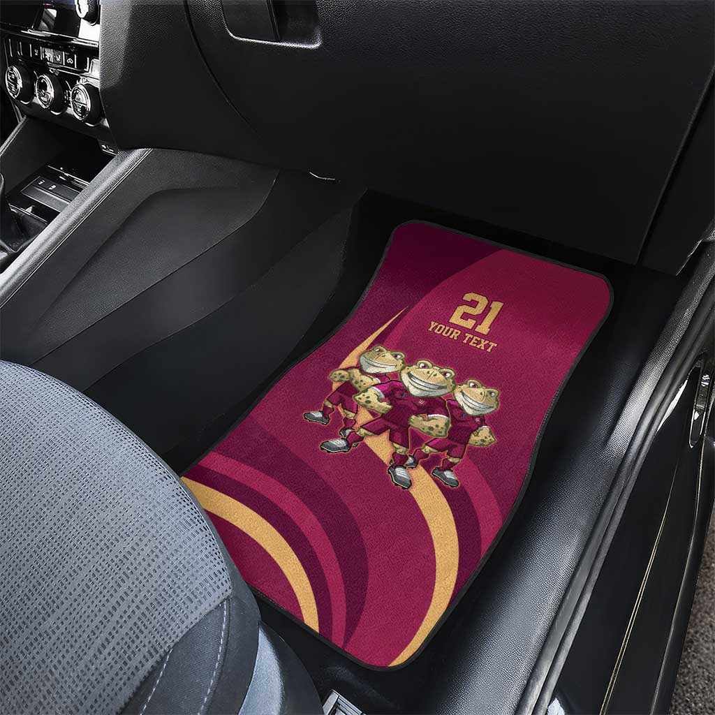 Custom QLD Maroons Cane Toad Car Mats Queensland Origin No3