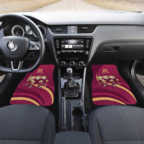 Custom QLD Maroons Cane Toad Car Mats Queensland Origin No3