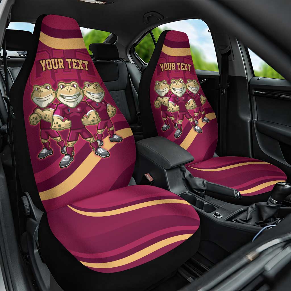 Custom QLD Maroons Cane Toad Car Seat Cover Queensland Origin No3