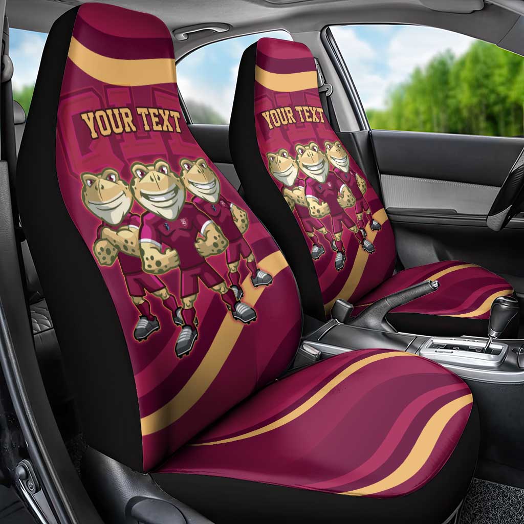 Custom QLD Maroons Cane Toad Car Seat Cover Queensland Origin No3