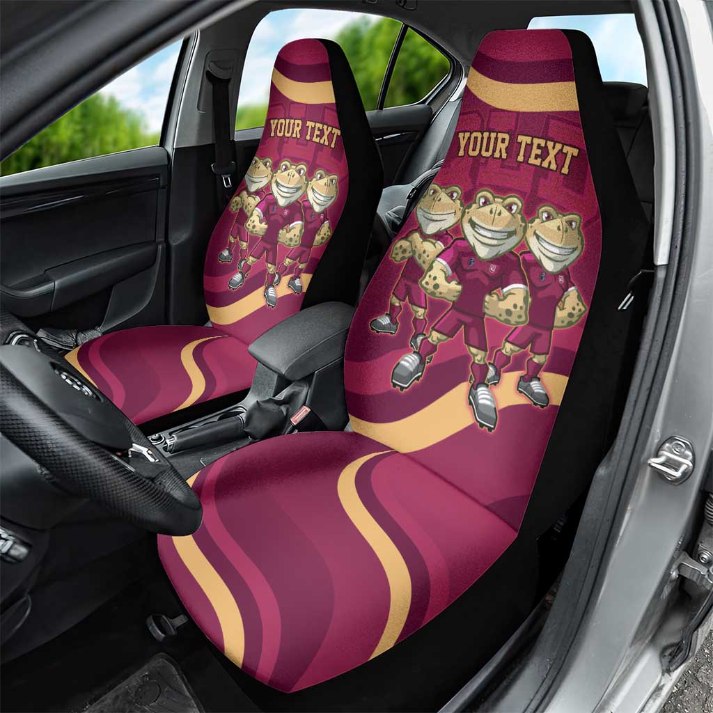 Custom QLD Maroons Cane Toad Car Seat Cover Queensland Origin No3