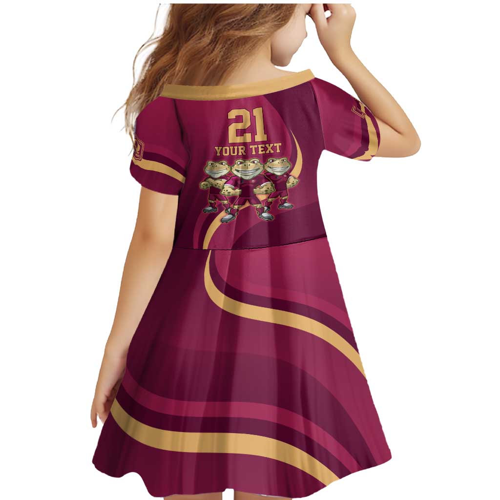 Custom QLD Maroons Cane Toad Family Matching Mermaid Dress and Hawaiian Shirt Queensland Origin No3