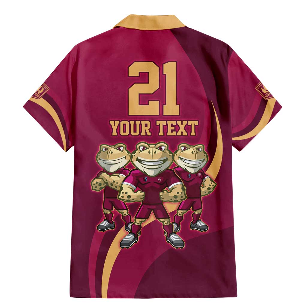 Custom QLD Maroons Cane Toad Family Matching Mermaid Dress and Hawaiian Shirt Queensland Origin No3