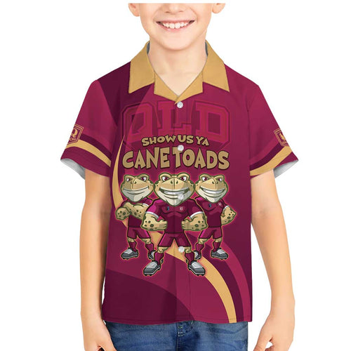 Custom QLD Maroons Cane Toad Family Matching Mermaid Dress and Hawaiian Shirt Queensland Origin No3