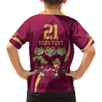 Custom QLD Maroons Cane Toad Family Matching Short Sleeve Bodycon Dress and Hawaiian Shirt Queensland Origin No3