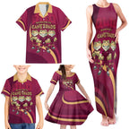 Custom QLD Maroons Cane Toad Family Matching Tank Maxi Dress and Hawaiian Shirt Queensland Origin No3