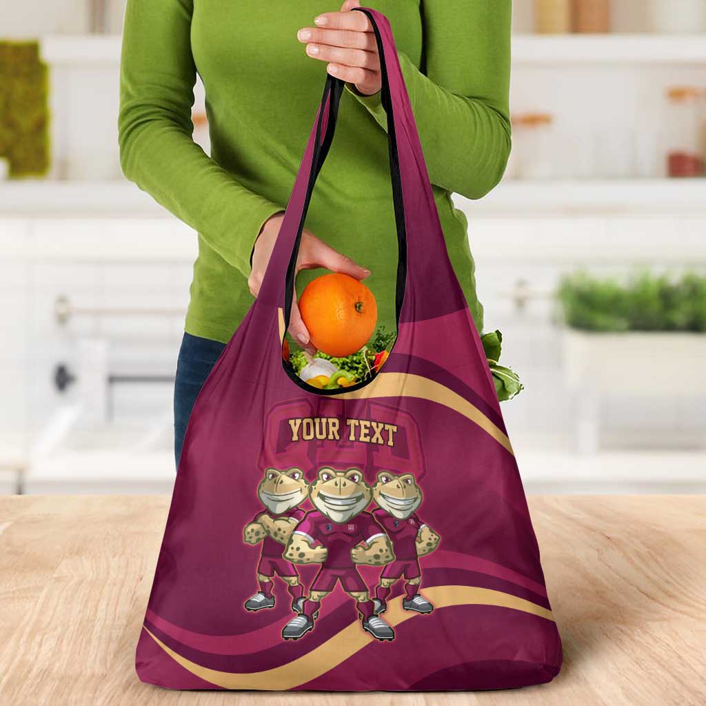 Custom QLD Maroons Cane Toad Grocery Bag Queensland Origin No3