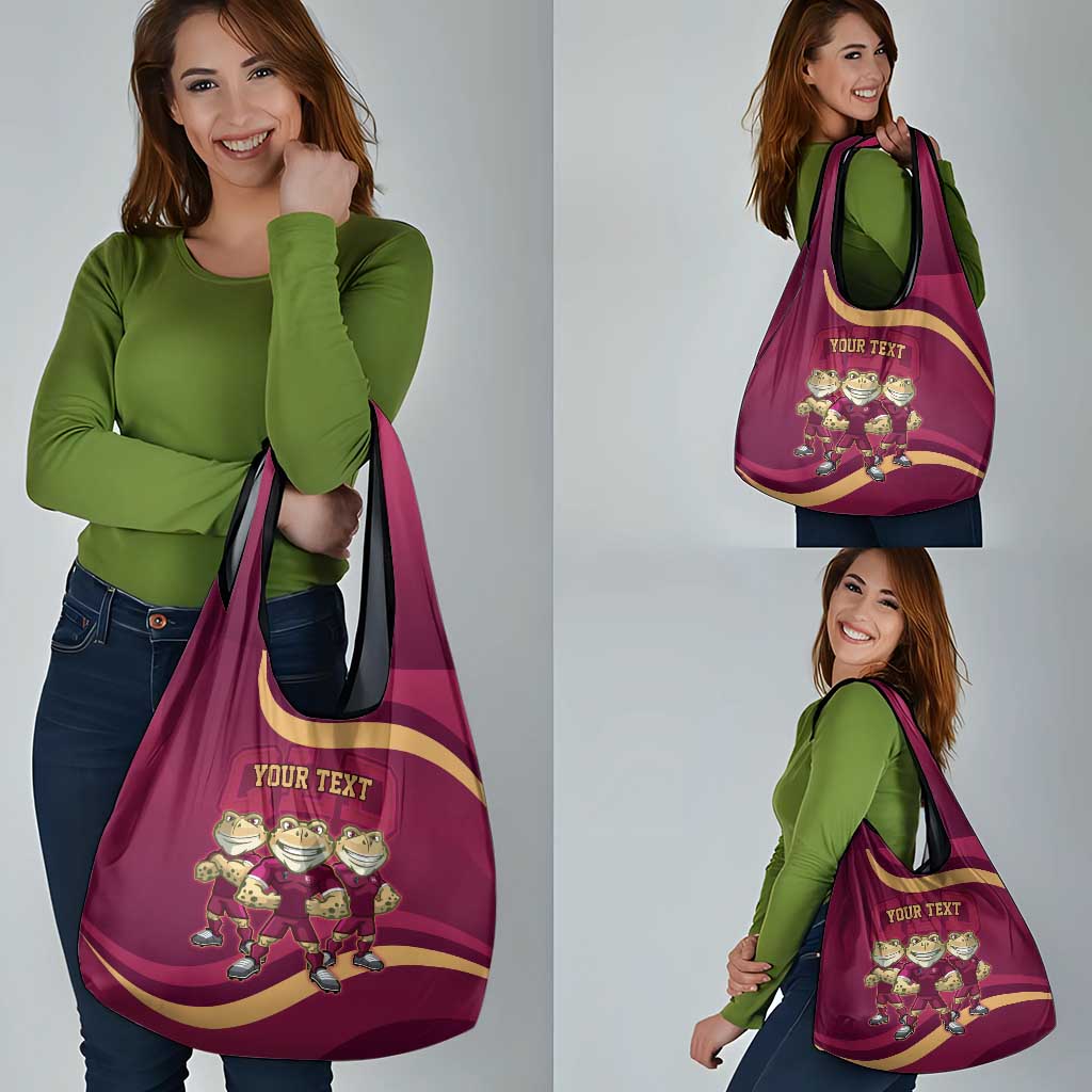 Custom QLD Maroons Cane Toad Grocery Bag Queensland Origin No3