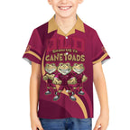 Custom QLD Maroons Cane Toad Hawaiian Shirt Queensland Origin No3