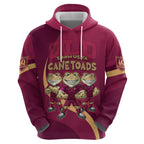 Custom QLD Maroons Cane Toad Hoodie Queensland Origin No3