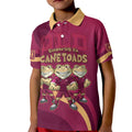 Custom QLD Maroons Cane Toad Kid Polo Shirt Queensland Origin No3