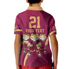 Custom QLD Maroons Cane Toad Kid Polo Shirt Queensland Origin No3