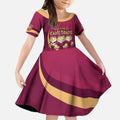Custom QLD Maroons Cane Toad Kid Short Sleeve Dress Queensland Origin No3