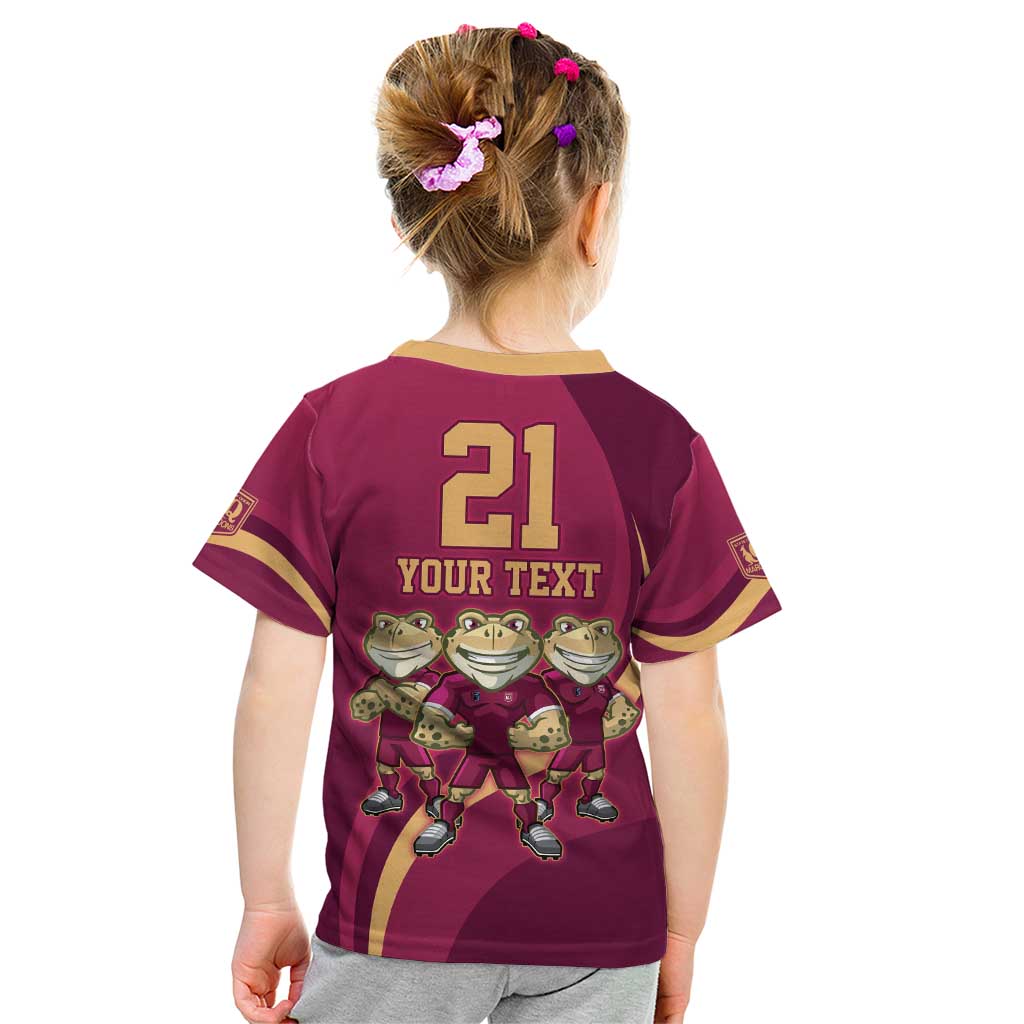 Custom QLD Maroons Cane Toad Kid T Shirt Queensland Origin No3