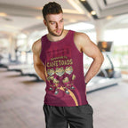 Custom QLD Maroons Cane Toad Men Tank Top Queensland Origin No3