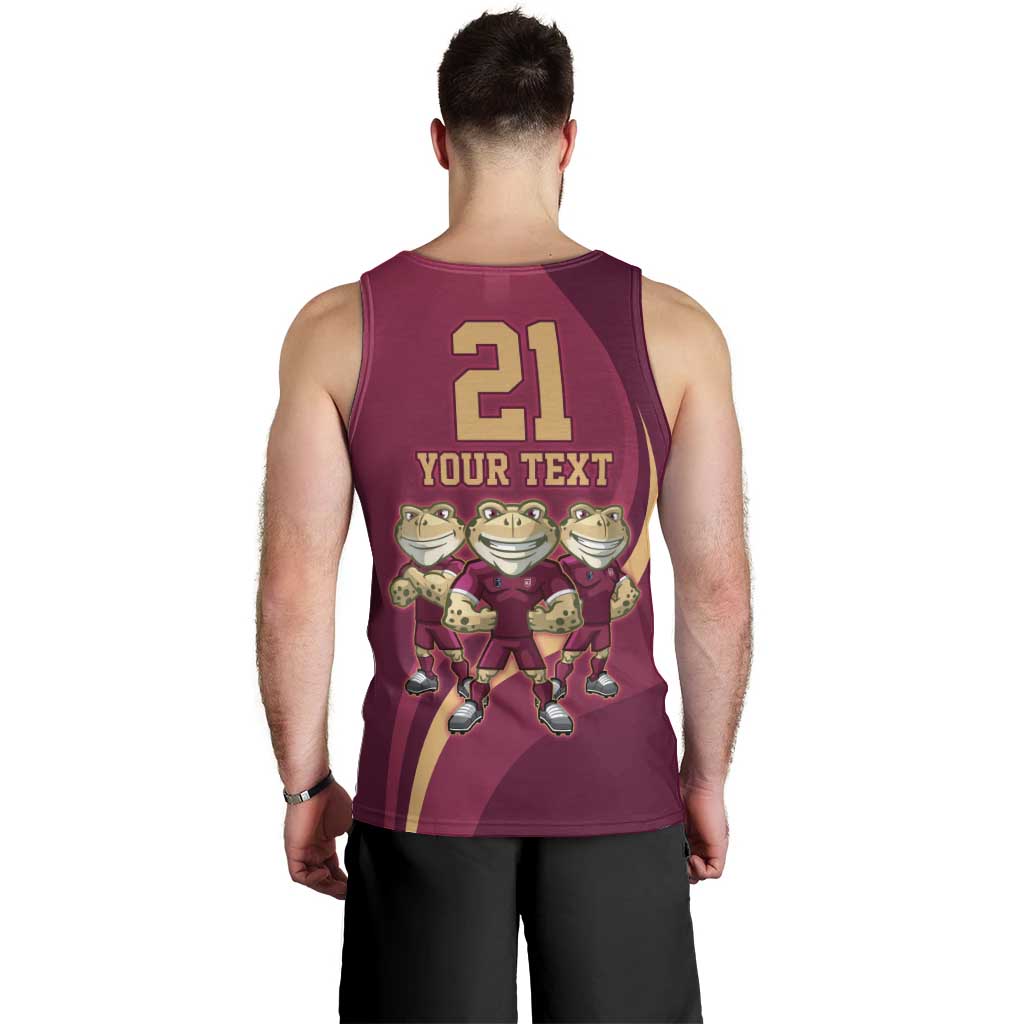 Custom QLD Maroons Cane Toad Men Tank Top Queensland Origin No3