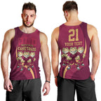 Custom QLD Maroons Cane Toad Men Tank Top Queensland Origin No3