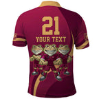 Custom QLD Maroons Cane Toad Polo Shirt Queensland Origin No3