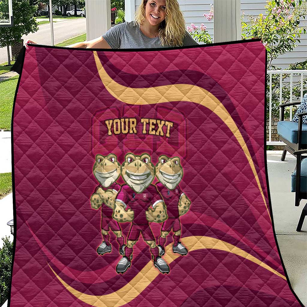 Custom QLD Maroons Cane Toad Quilt Queensland Origin No3